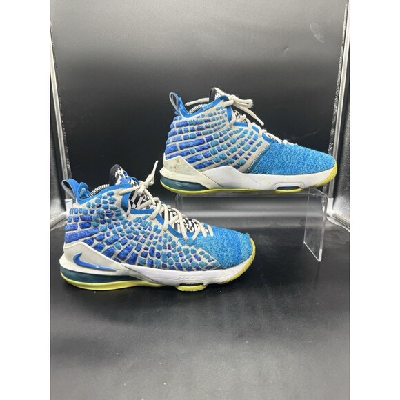 Nike Other - Nike LeBron 17 Sprite Boys Size 7Y Blue Athletic Shoes Sneakers BQ5594-434 GUC